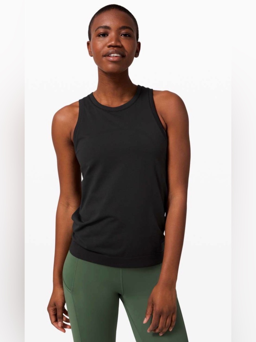 Lululemon Swiftly Relaxed Tank, Black Mesh, Size 4, Excellent Condition!